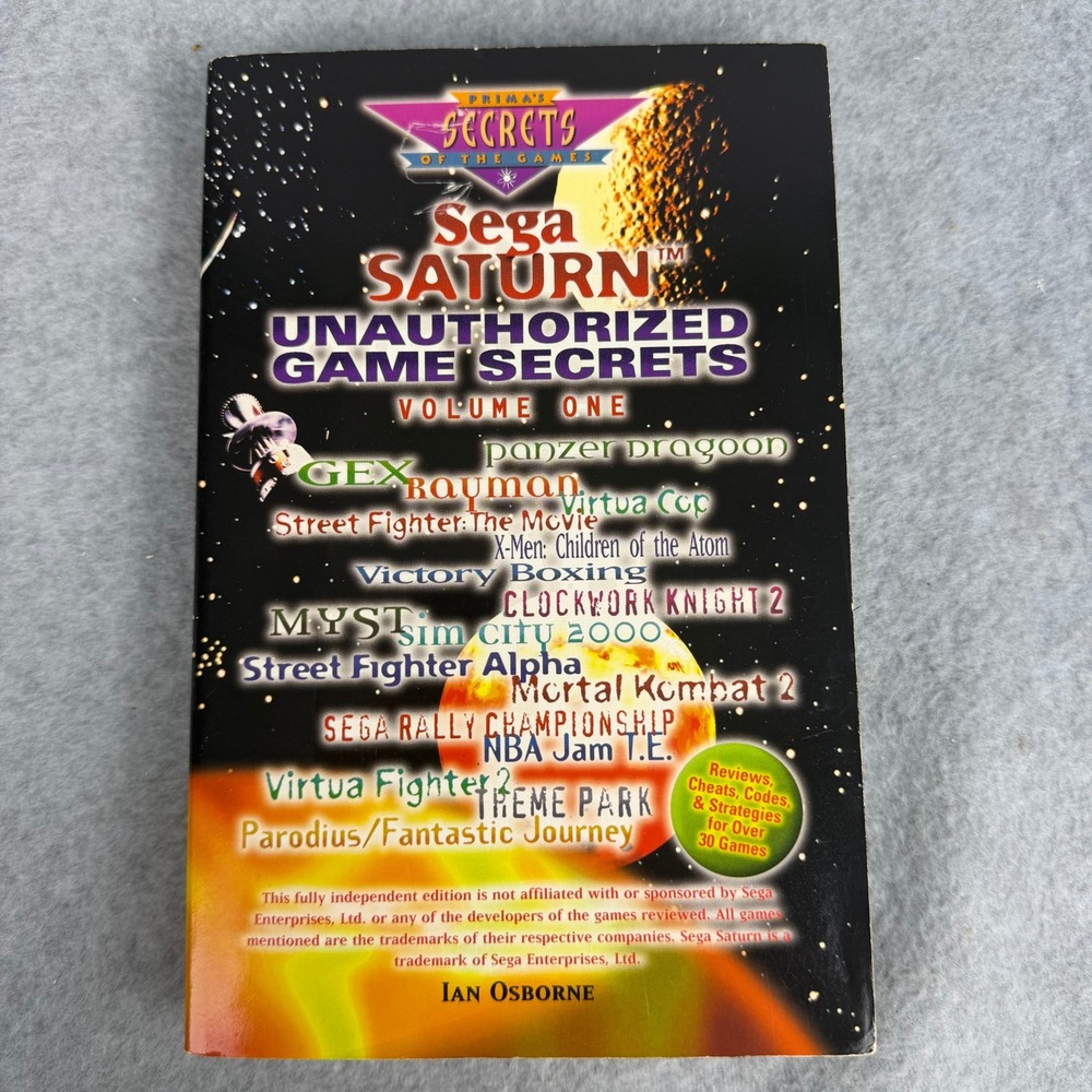 Prima Sega Saturn Unauthorized Game Secrets Multi Cheats Strategy Guide Book 90s